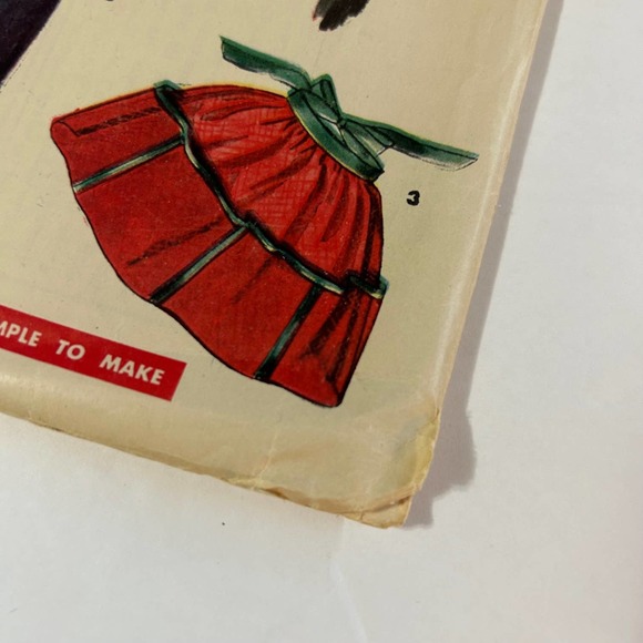 Simplicity Vintage 1950's Pattern #4492 Cobblers Apron Half Apron Pot Holder - Picture 4 of 6